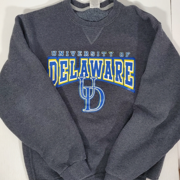Russell Athletic Tops - University of Delaware Gray Crew Neck Sweatshirt